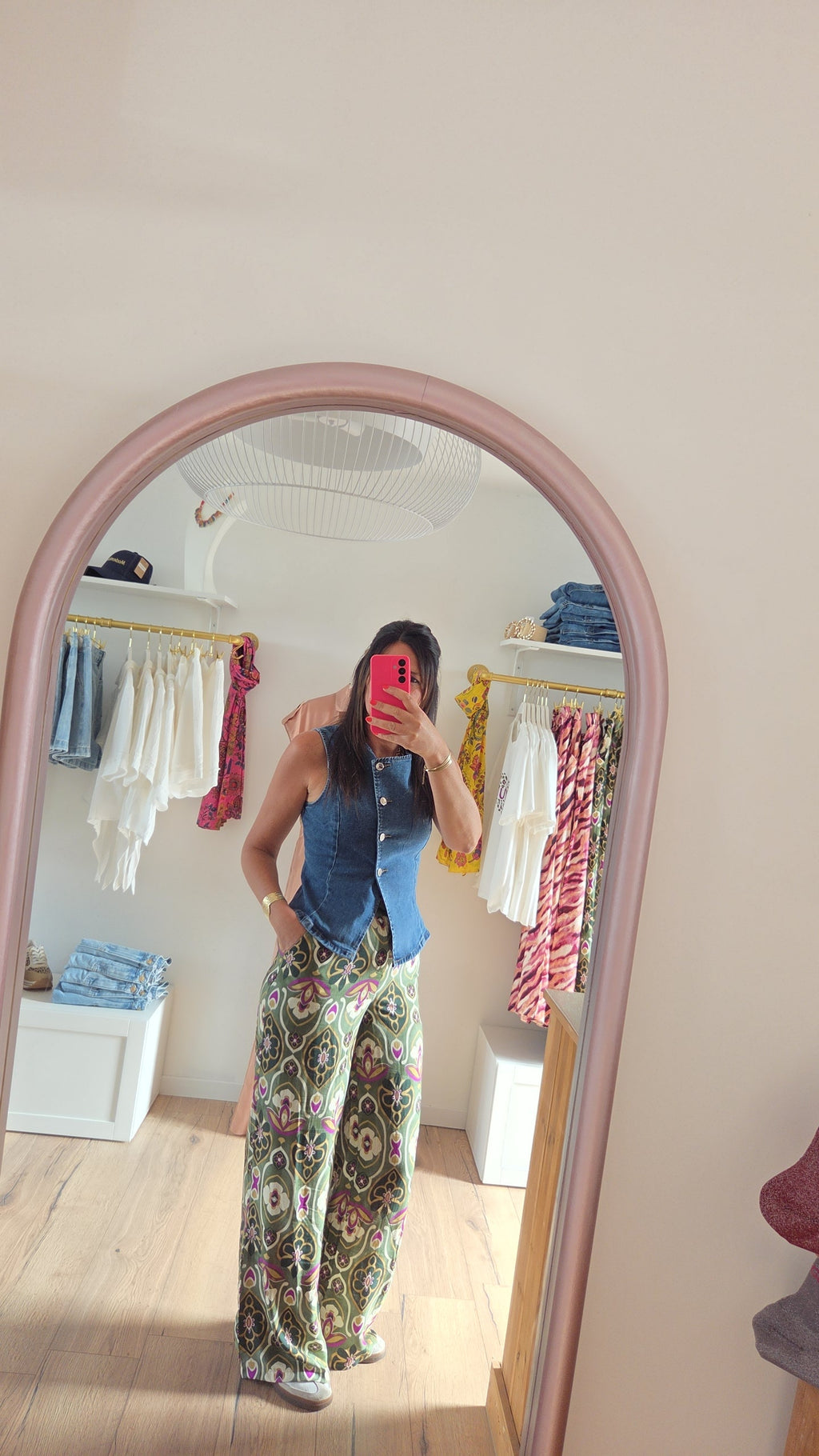 Pantalon fluide vert