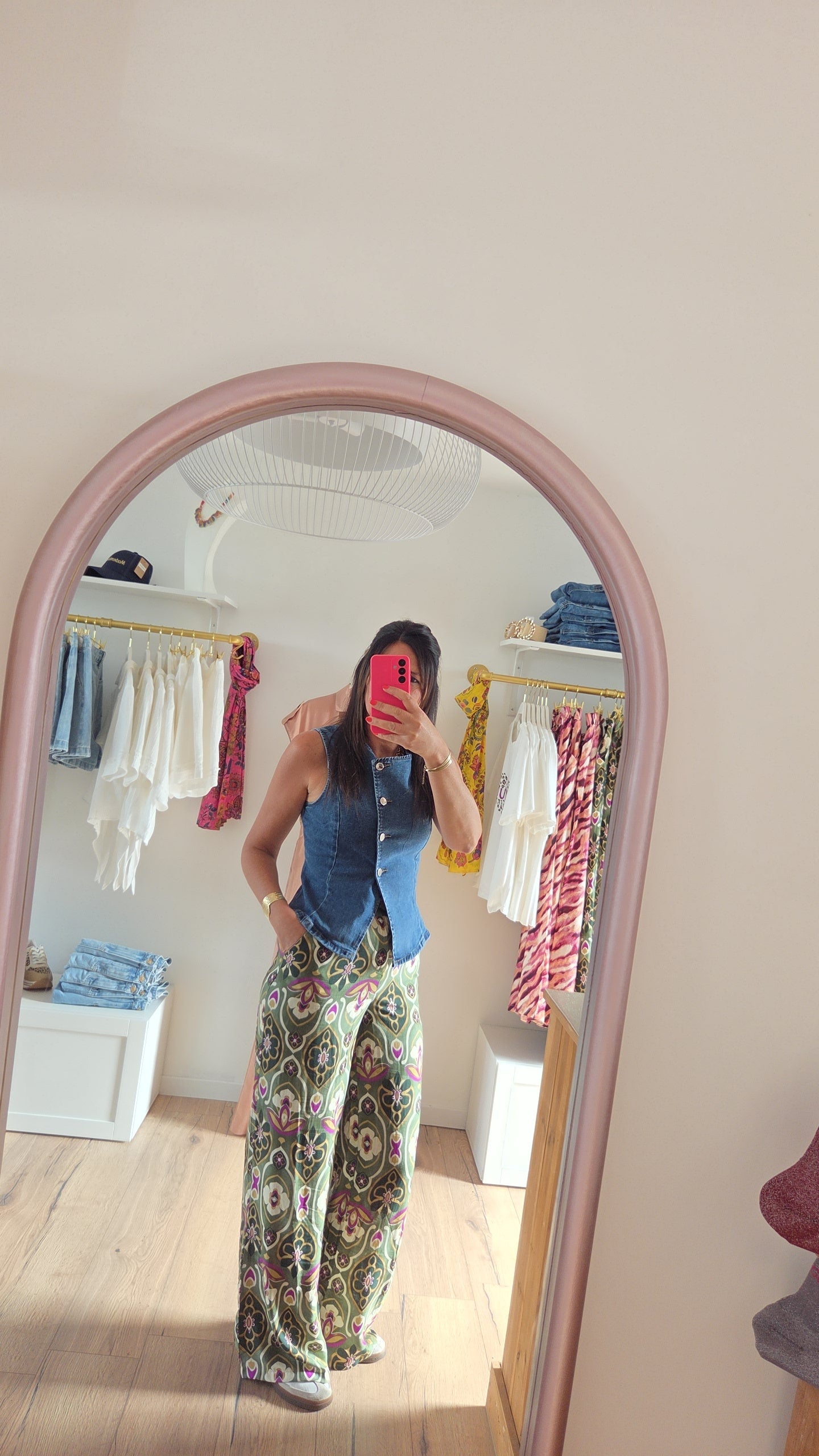 Pantalon fluide vert