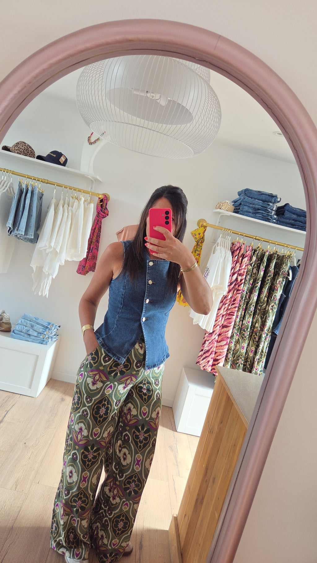Pantalon fluide vert