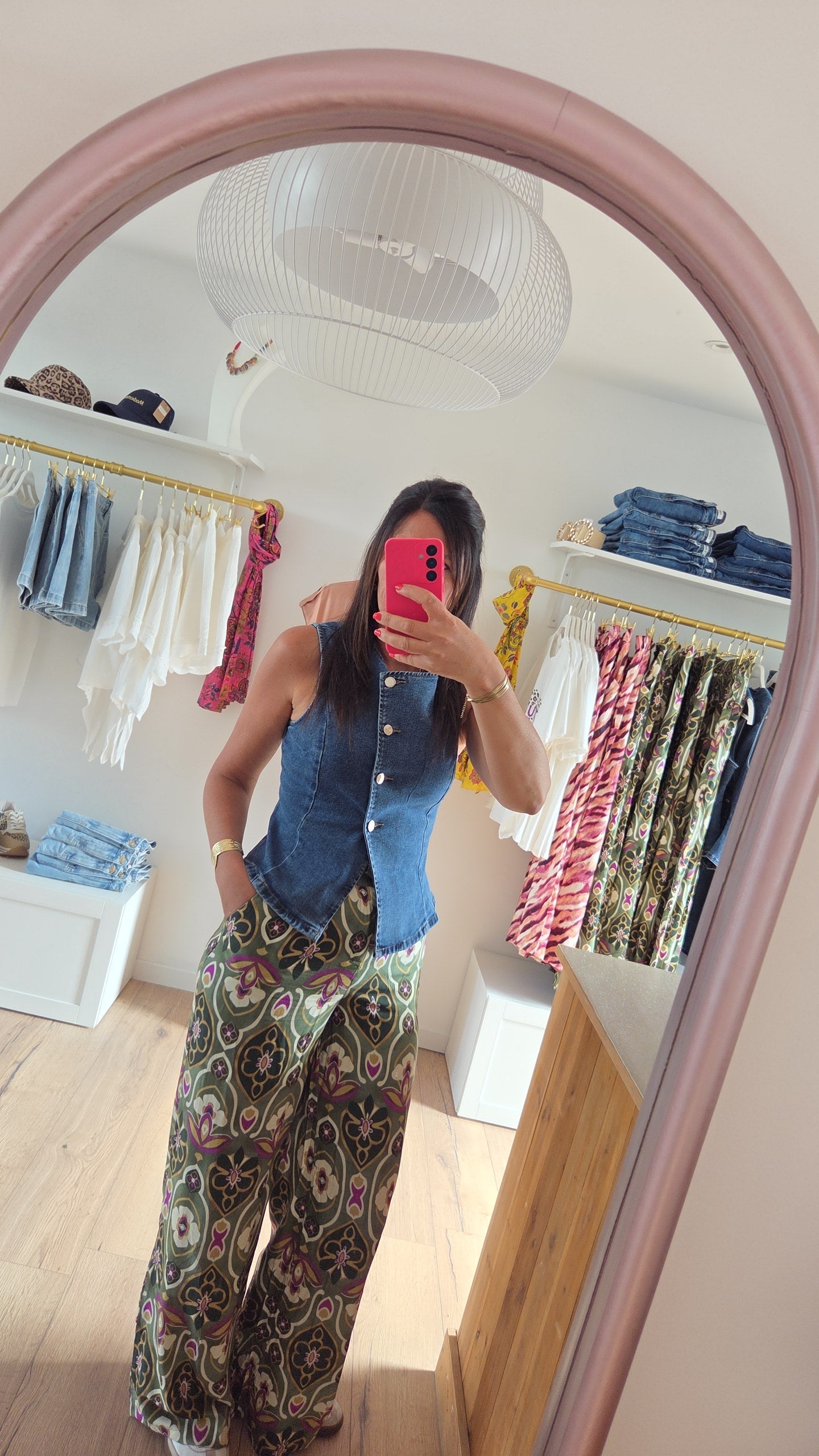 Pantalon fluide vert